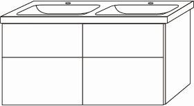 Sanipa Waschtischunterbau mit Auszügen 3way