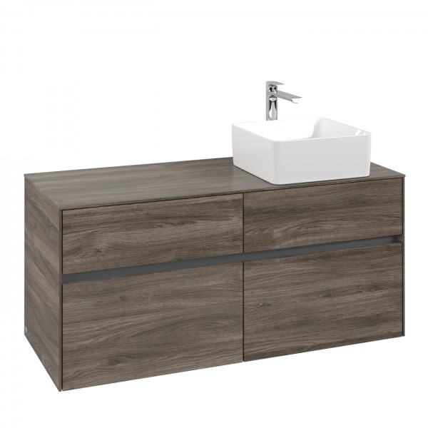 Villeroy & Boch Collaro Waschbeckenunterschrank, 4 Auszüge, 1200 x 548 x 500 mm, Stone Oak