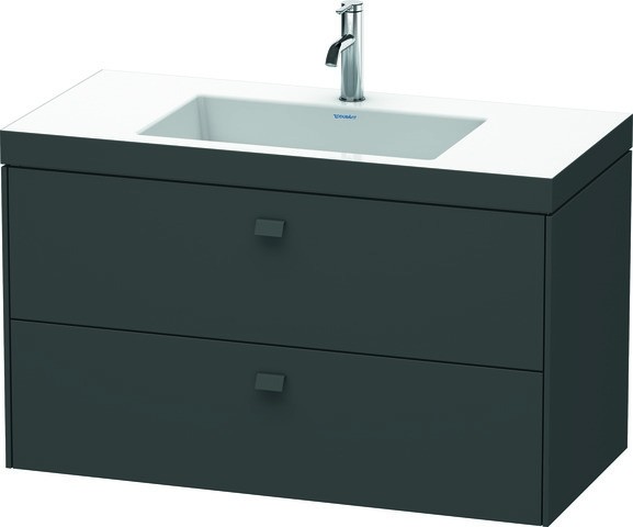 Duravit Brioso c-bonded Set wandhängend Graphit Matt 1000x480x613 mm - BR4607N4949