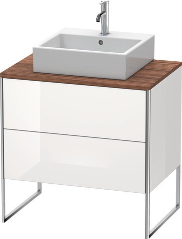 Duravit XSquare Konsolenwaschtischunterbau bodenstehend Weiß Hochglanz 800x548x778 mm - XS492008585