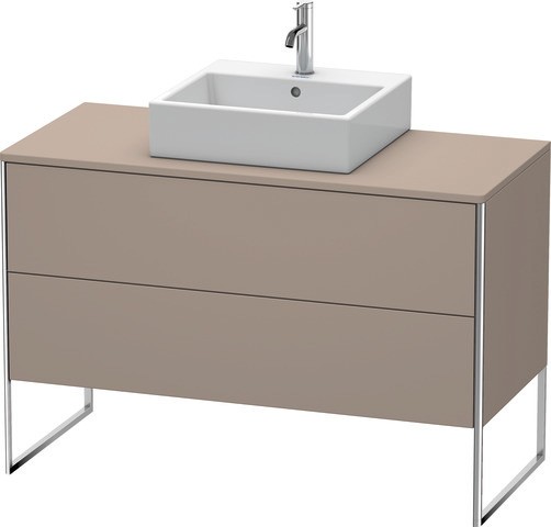 Duravit XSquare Konsolenwaschtischunterbau bodenstehend Basalt Matt 1200x548x778 mm - XS492204343