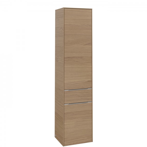 Villeroy & Boch Subway 3.0 Hochschrank, 2 Türen, 1 Auszug, 400 x 1710 x 346,5 mm, Nordic Oak / Nordi