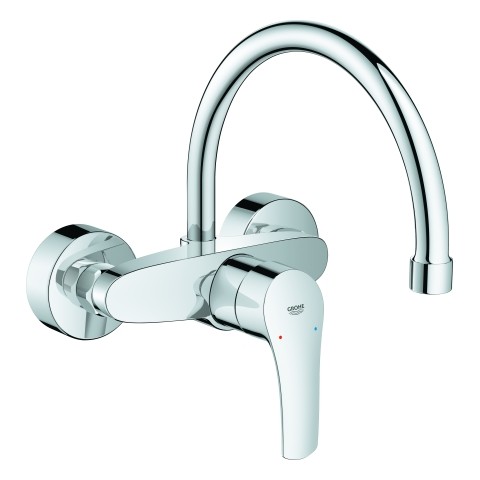 GROHE EH-Küchenarmatur Eurosmart 32482_3 Wandmontage Ausl. 244mm chrom, 32482003