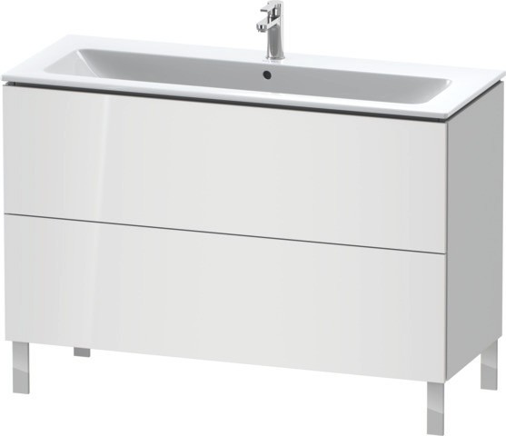 Duravit L-Cube Waschtischunterbau bodenstehend Weiß Hochglanz 1220x481x704 mm - LC6628085850A00