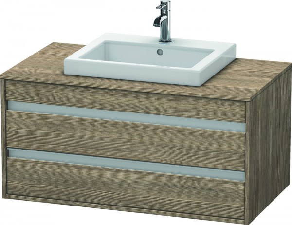 Duravit Ketho Konsolenwaschtischunterbau wandhängend Eiche Terra Matt 1000x550x496 mm - KT675503535