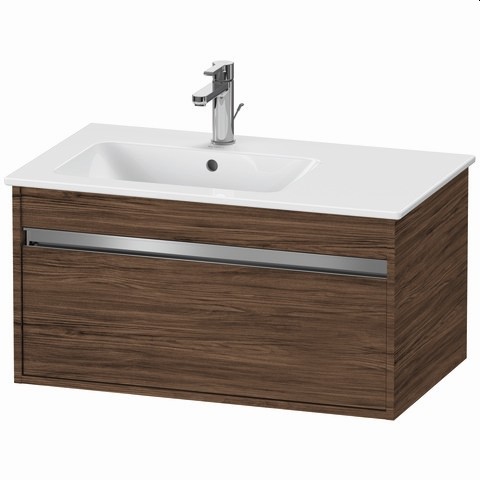 Duravit Ketho Waschtischunterbau wandhängend Nussbaum dunkel Matt 800x475x410 mm - KT641902121