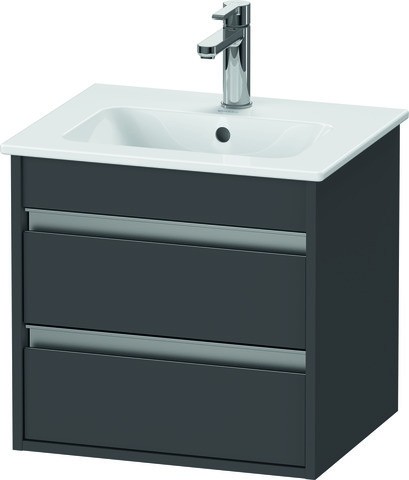 Duravit Ketho Waschtischunterbau wandhängend Graphit Matt 500x412x480 mm - KT644404949