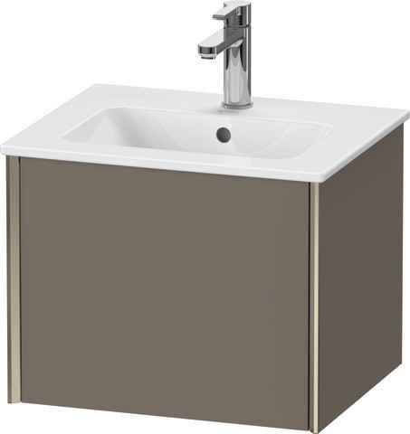 Duravit XViu Waschtischunterbau wandhängend Flanell Grau Seidenmatt 510x420x400 mm - XV42150B190