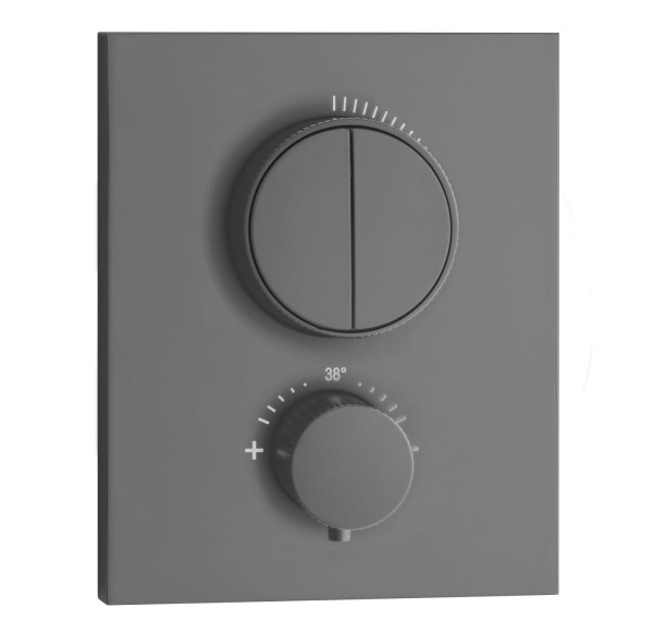 Herzbach DEEP GREY PUSH Thermostat Unterputz, 23.803050.2.06