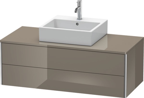 Duravit XSquare Konsolenwaschtischunterbau wandhängend Flanell Grau Hochglanz 1200x548x400 mm - XS49