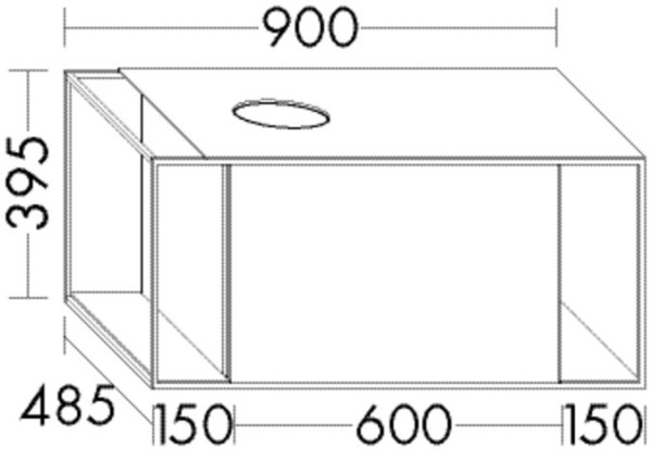 Burgbad Waschtischunterschrank Junit 395x900x485 Eiche Dekor Urban, SFRJ090LF5925