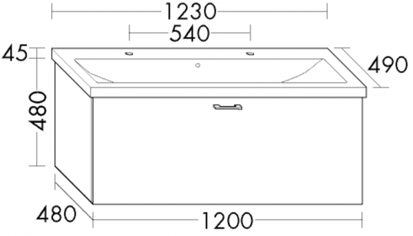 Burgbad Keramik Waschtisch-Set Sys30 PG1 Aqua Marone Dekor Trüffel/Alpinweiss, SFAY123F1718C0001