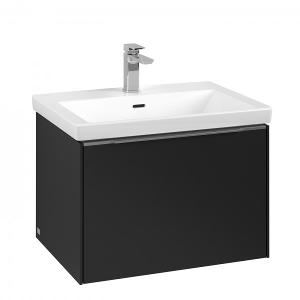 Villeroy & Boch Subway 3.0 Waschbeckenunterschrank, 1 Auszug, 622 x 432 x 478 mm, Volcano Black / Vo