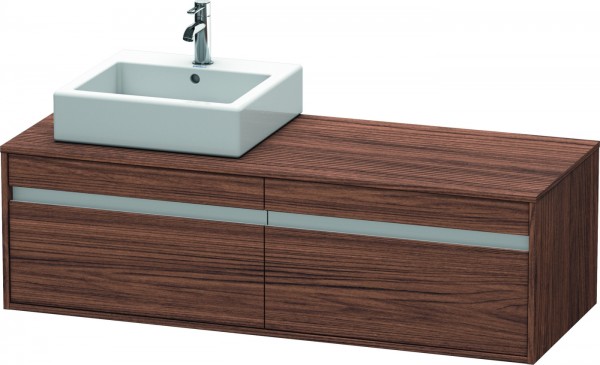 Duravit Ketho Konsolenwaschtischunterbau wandhängend Nussbaum dunkel Matt 1400x550x426 mm - KT6697L2