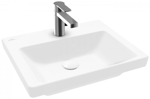 Villeroy & Boch Subway 3.0 Handwaschbecken, 500 x 400 x 145 mm, Stone White CeramicPlus, ohne Überla