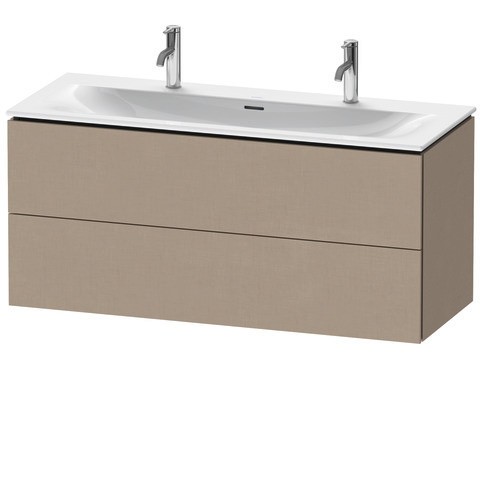 Duravit L-Cube Waschtischunterbau wandhängend Leinen Matt 1220x481x550 mm - LC6309075750E00