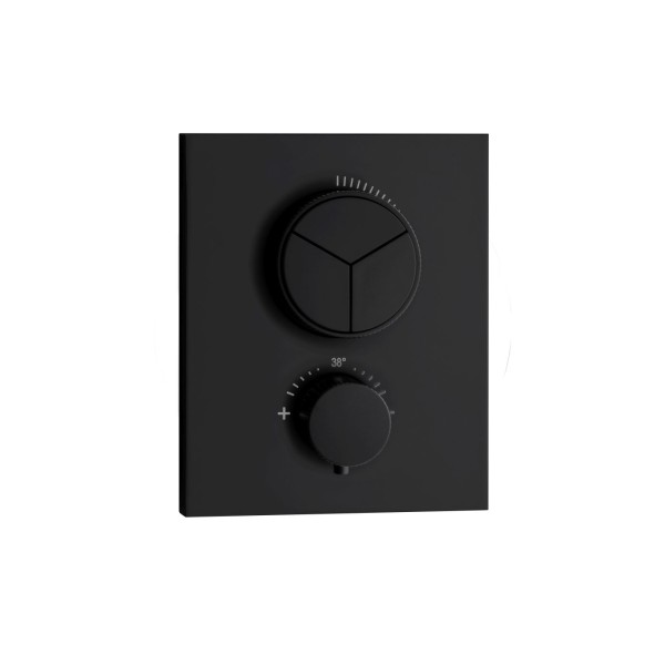 Herzbach DEEP BLACK PUSH Thermostat Unterputz, 23.803055.2.12