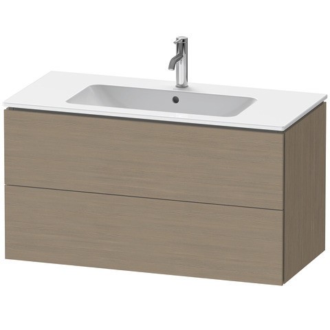 Duravit L-Cube Waschtischunterbau wandhängend Eiche Terra Matt 1020x481x550 mm - LC6242035350A00