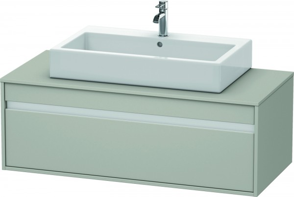 Duravit Ketho Konsolenwaschtischunterbau wandhängend Betongrau Matt 1200x550x426 mm - KT669600707