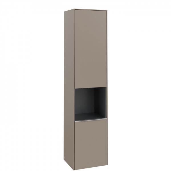 Villeroy & Boch Subway 3.0 Hochschrank, 2 Türen, 400 x 1710 x 346,5 mm, Taupe / Taupe