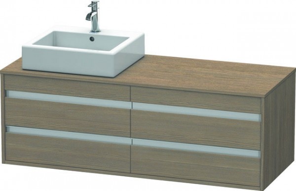 Duravit Ketho Konsolenwaschtischunterbau wandhängend Eiche Terra Matt 1400x550x496 mm - KT6657L3535