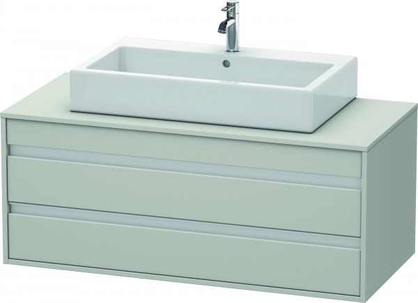 Duravit Ketho Konsolenwaschtischunterbau wandhängend Betongrau Matt 1200x550x496 mm - KT665600707