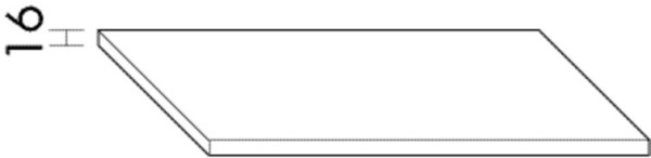Burgbad Einlegeboden 16x300xfür 170 mm tiefe Schränke , EBF3000
