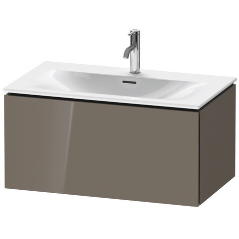 Duravit L-Cube Waschtischunterbau wandhängend Flanell Grau Hochglanz 820x481x400 mm - LC6137089890E0