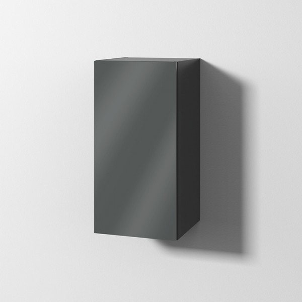 Sanipa Cubes Regalmodul mit 1 Tür, Anthrazit-Hochglanz, CT12152