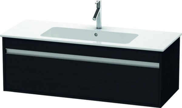 Duravit Ketho Waschtischunterbau wandhängend Eiche Schwarz Matt 1200x475x410 mm - KT642101616