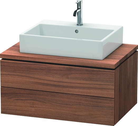 Duravit L-Cube Konsolenwaschtischunterbau wandhängend Nussbaum Matt 820x547x400 mm - LC581707979