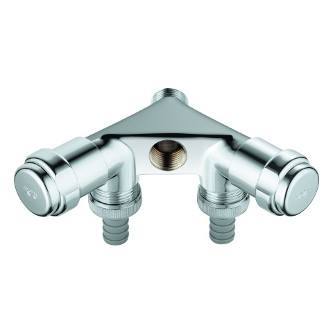 GROHE WAS-Doppelventil Einfach 41020 Design-Gr. DN15 m. RV chrom