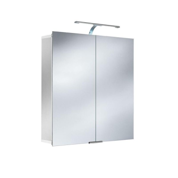 HSK Alu-Spiegelschrank ASP 300 LED 2-türig, alu silber-matt, 750 x 750, 1142075