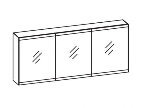 Artiqua LED-Spiegelschrank, Stahlgrau, 072-SDT-1-16-88