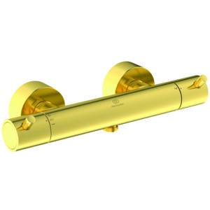 Ideal Standard Brausethermostat Aufputz Ceratherm T125 Pin-Griffe Brushed Gold, A7587A2