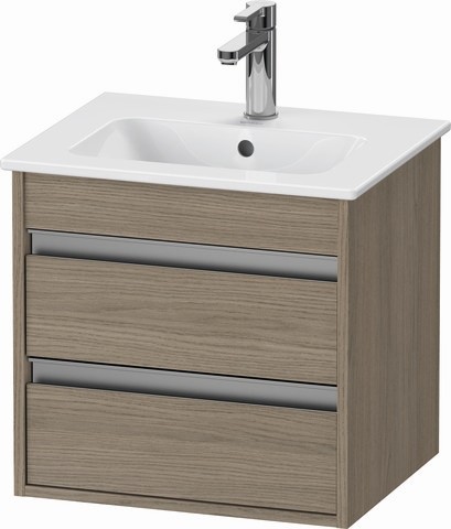 Duravit Ketho Waschtischunterbau wandhängend Eiche Terra Matt 500x412x480 mm - KT644403535