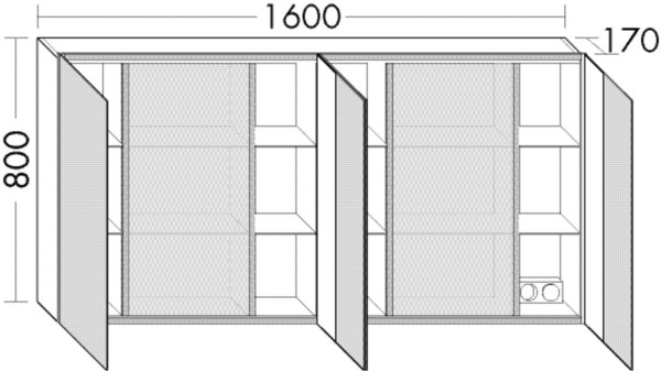 Burgbad Spiegelschrank RL30 800x1600x170 RL30, SPLP160PN451