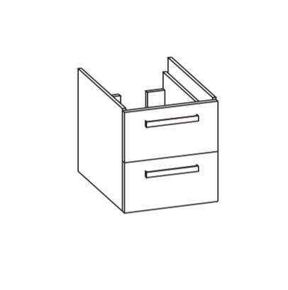 Artiqua 411 Waschtischunterschrank für Vero Air 235050 Graphit Struktur quer, 411-WU2L-D77-7070-401