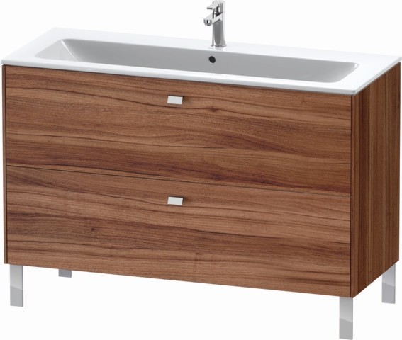 Duravit Brioso Waschtischunterbau bodenstehend Nussbaum Matt 1220x479x683 mm - BR440401079