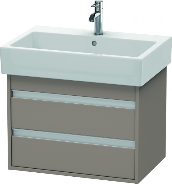 Duravit Ketho Waschtischunterbau wandhängend Basalt Matt 650x440x480 mm - KT662404343