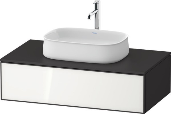 Duravit Zencha Konsolenwaschtischunterbau wandhängend Weiß & Graphit n/a & Supermatt 1000x550x281 mm