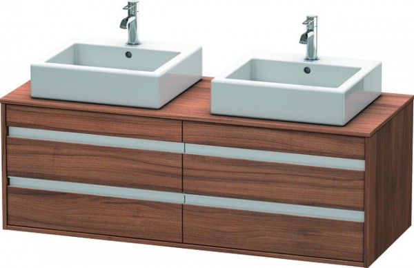 Duravit Ketho Konsolenwaschtischunterbau wandhängend Nussbaum Matt 1400x550x496 mm - KT6657B7979