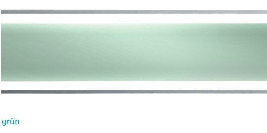 I-DRAIN Rostabdeckung Glaseinlage, 120 cm,ESG Glas Farbe grün
