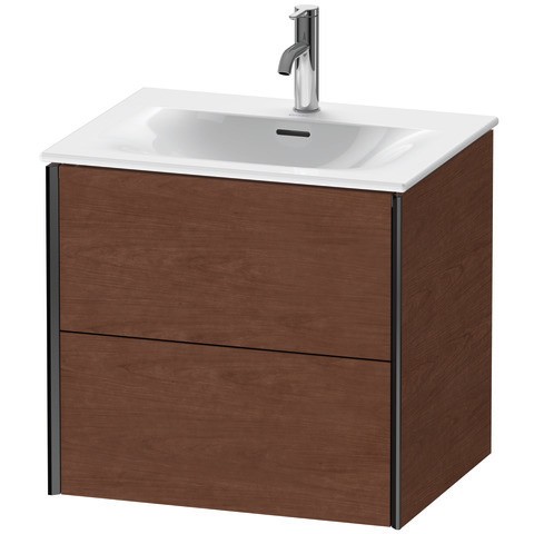 Duravit XViu Waschtischunterbau wandhängend Amerikanischer Nussbaum Matt 610x480x557 mm - XV41320B21