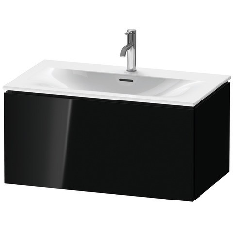 Duravit L-Cube Waschtischunterbau wandhängend Schwarz Hochglanz 820x481x400 mm - LC6137040400A00