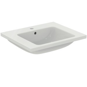 Ideal Standard Möbelwaschtisch i.life B 1Hl. mit Überlauf 610x510x180mm Weiss mit IdealPlus, T4605M