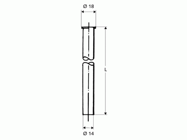 Schell Kupferrohr 1/2" Bördel d:14mm 500mm chrom