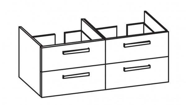 Artiqua 415 Waschtischunterschrank für Pro A 814967 Eiche Ribbeck quer NB, 415-WU4L-L30-7187-444