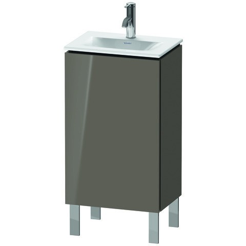 Duravit L-Cube Waschtischunterbau bodenstehend Flanell Grau Hochglanz 440x311x704 mm - LC6580L8989