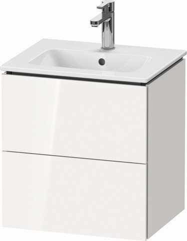 Duravit L-Cube Waschtischunterbau wandhängend Weiß Hochglanz 520x421x550 mm - LC621808585